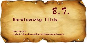 Bardiovszky Tilda névjegykártya